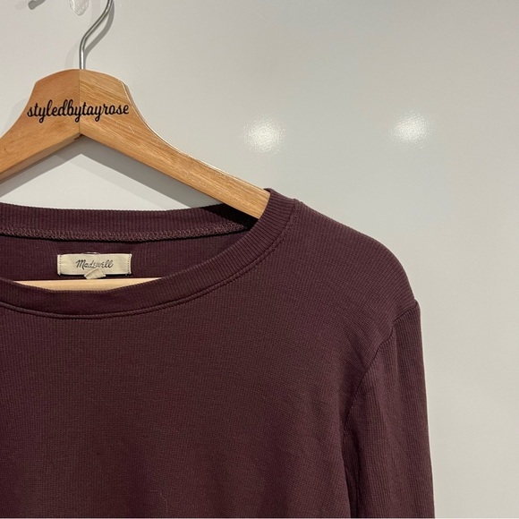 Madewell Fine Ribbed Supercrop Crewneck Long-Sleeve Tee - Picture 11 of 13
